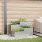 JUNG Vida Gartenblumentopf Silber 80 x 80 x 60 cm Verzinkter Stahl