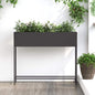 JUNG Vida Hochbeet Gartenpflanzer Schwarz 100 x 26 x 82 cm Stahl