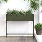 JUNG Vida Hochbeet Gartenpflanzer Olivgrün 100 x 26 x 82 cm Stahl