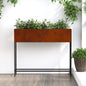 JUNG Vida Hochbeet Gartenpflanzer Rostig 100 x 26 x 82 cm Wetterfeststahl