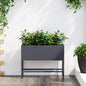 JUNG Vida Hochbeet Gartenpflanzer Anthrazit 60 x 26 x 45 cm Stahl