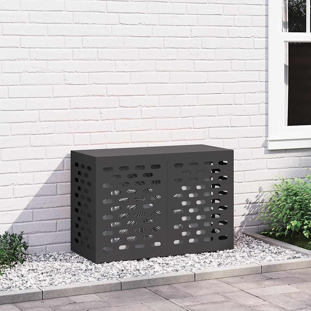 JUNG Vida Klimaanlagenabdeckung Schwarz 90 x 40 x 60 cm Stahl