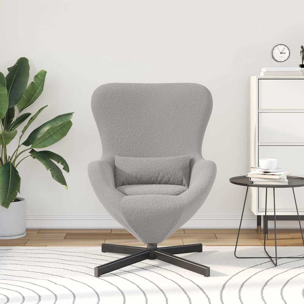 JUNG Vida Eiersessel Hellgrau 63 x 73 x 90 cm Stoff