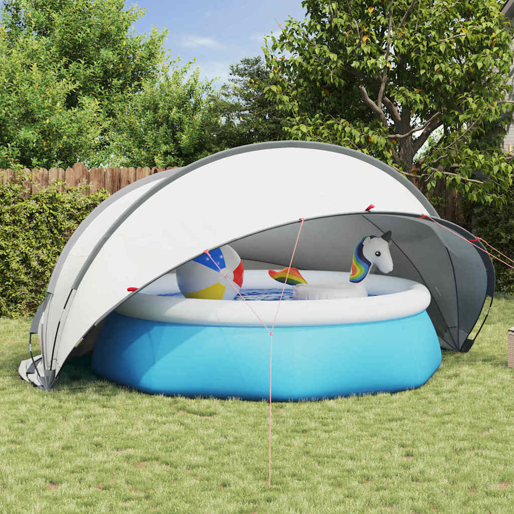 JUNG Vida Pool-Dome Grau und Orange 472 x 460 x 229 cm
