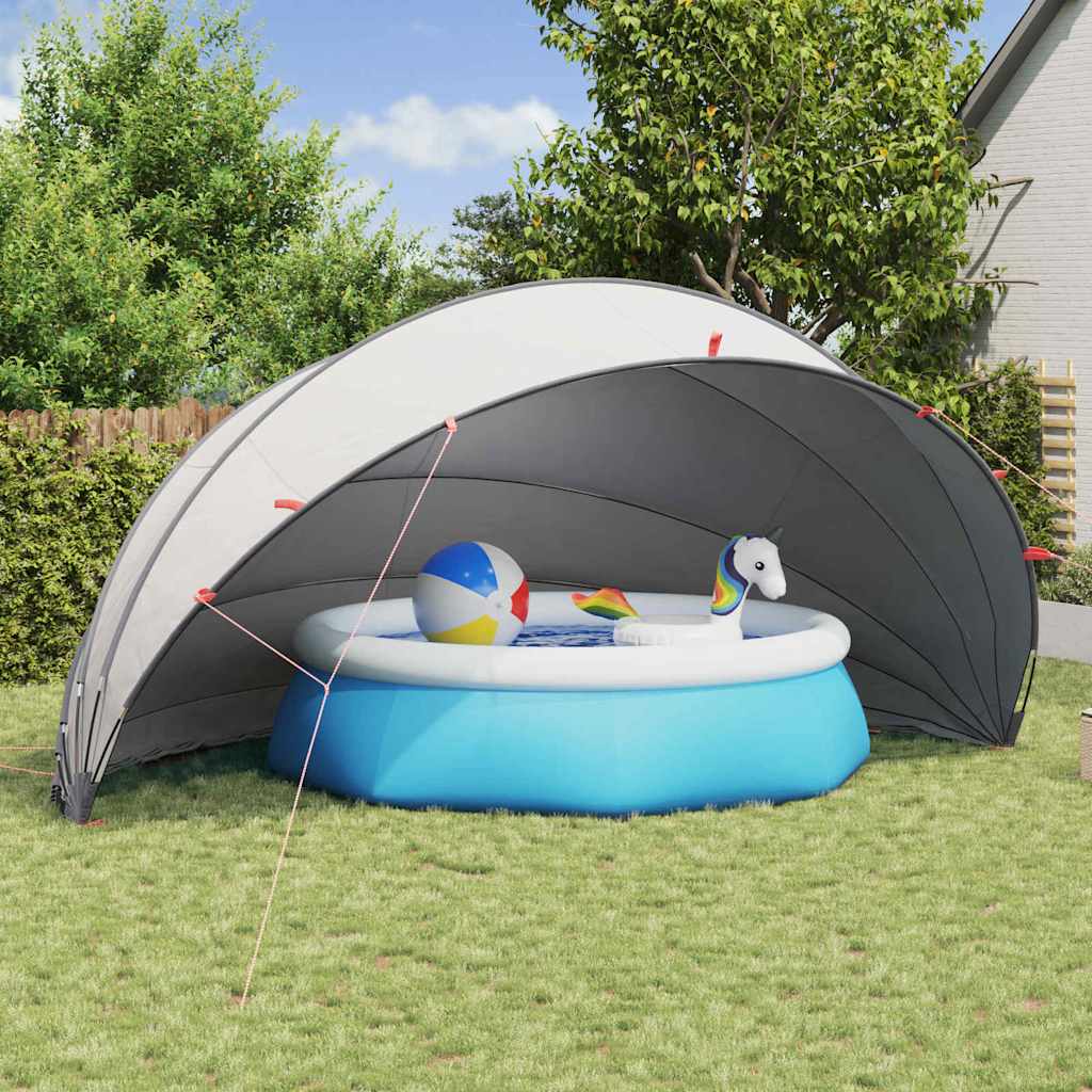JUNG Vida Pool-Dome Grau und Orange 592 x 590 x 275 cm