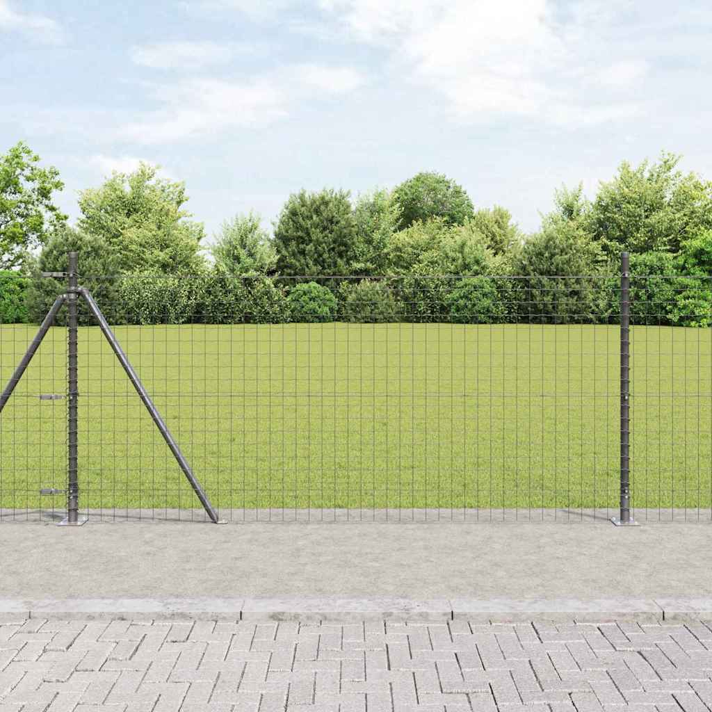 JUNG Vida Zaunpfosten 7 pcs Grau Stahl