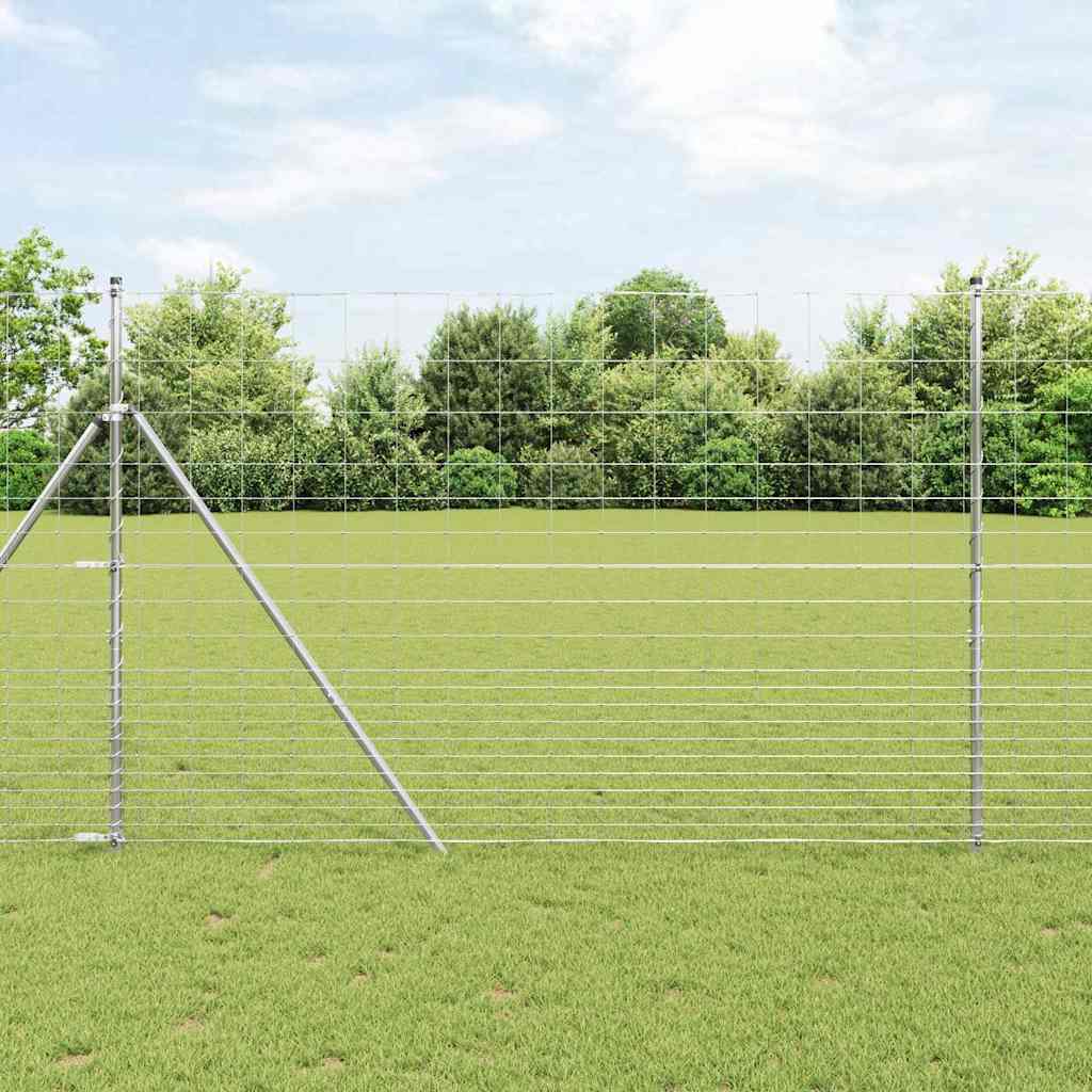 JUNG Vida Feldzaun Silber 25 x 1,6 m Verzinkter Stahl