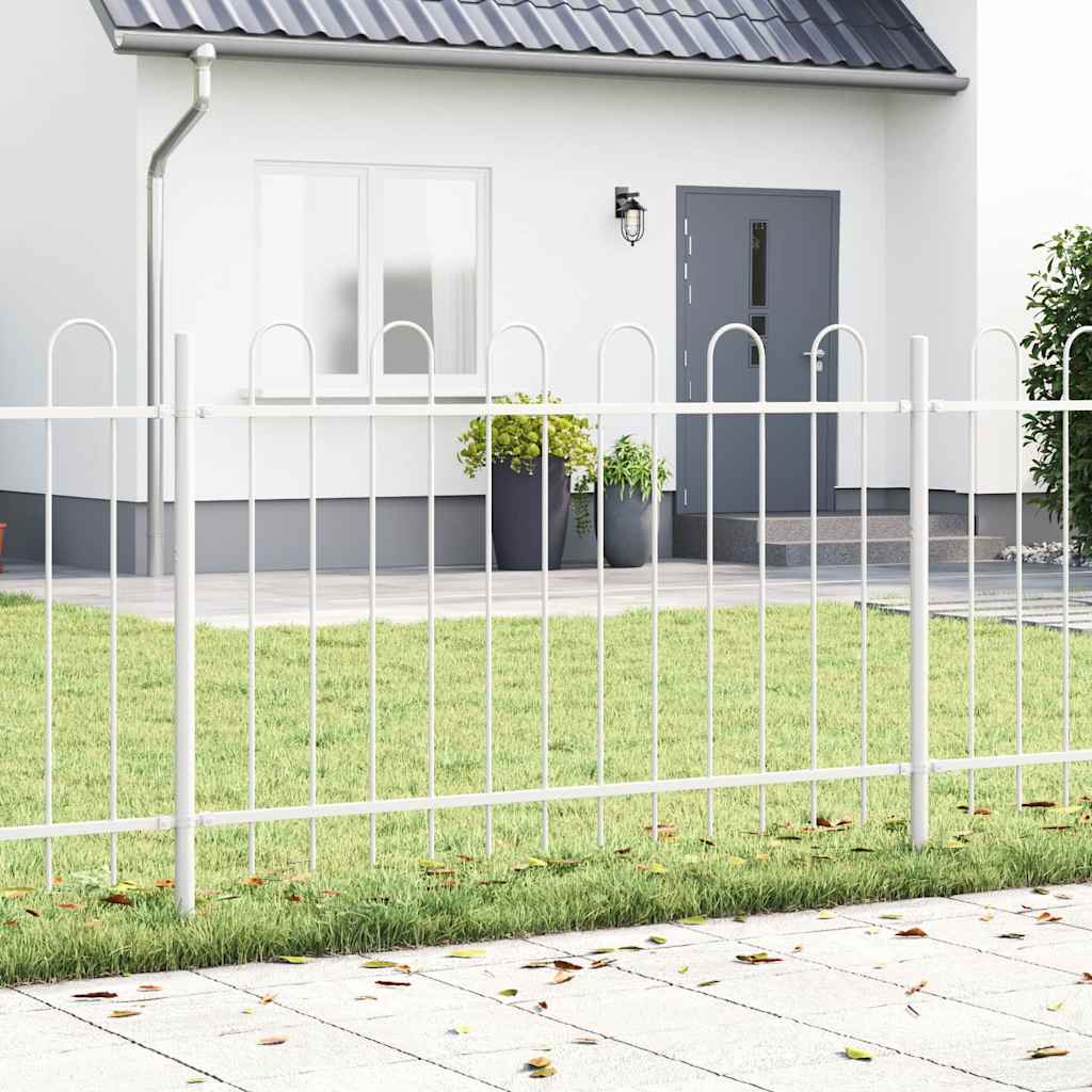 JUNG Vida Gartenzaun Weiß 1,7 x 1,2 m Pulverbeschichteter Stahl