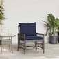 JUNG Vida Gartenstuhl mit Kissen Grau 73 x 61 x 77 cm Poly-Rattan