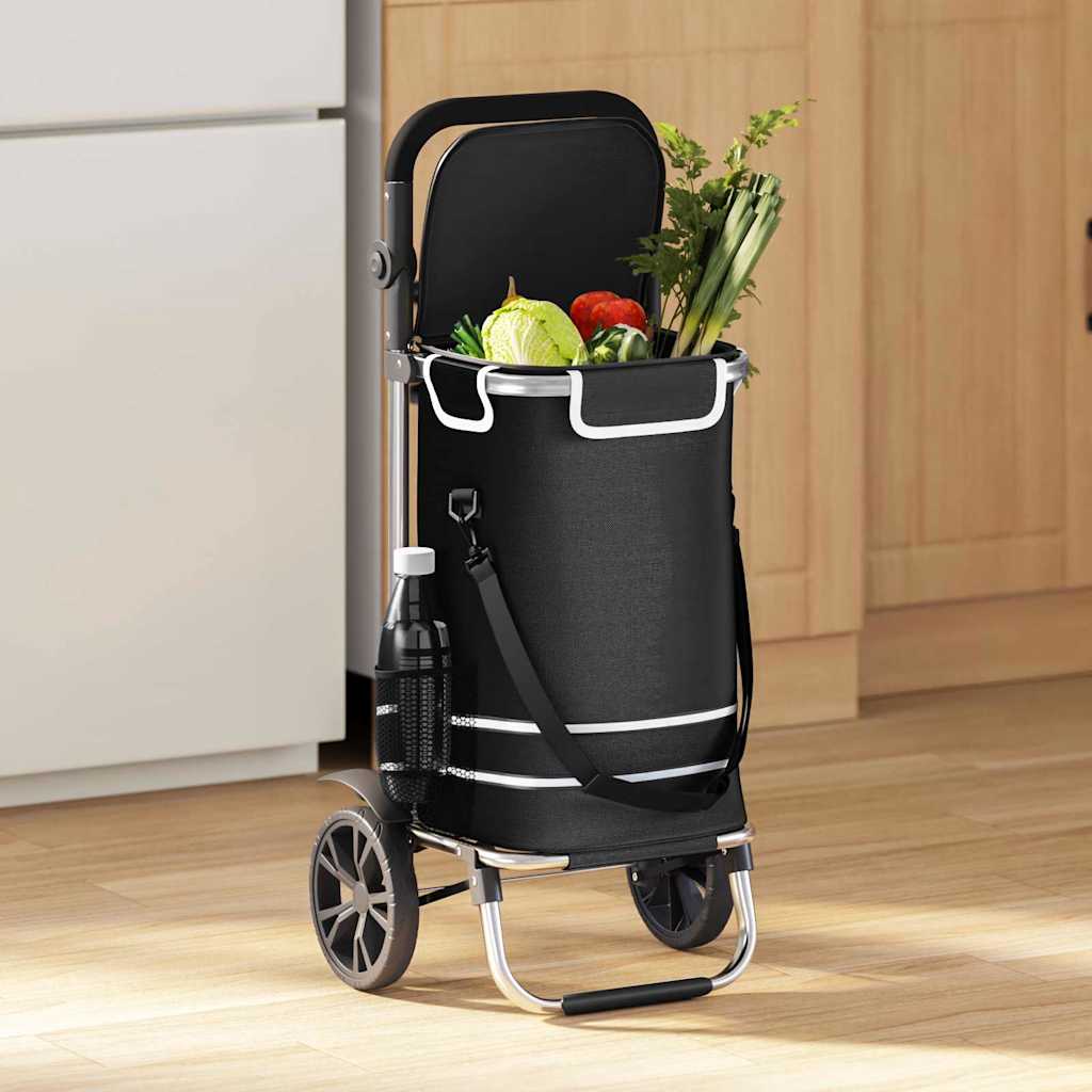 JUNG Vida Einkaufswagen Schwarz 36,5 x 46,5 x 100,5 cm Oxford-stoff