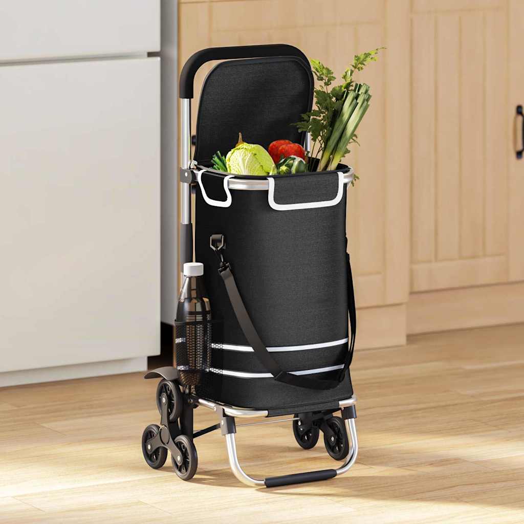 JUNG Vida Einkaufswagen Schwarz 47 x 39 x 100,5 cm Oxford-stoff