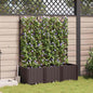 JUNG Vida Garten-Pflanzgefäß 3 pcs Braun 120 x 40 x 143 cm Stahl