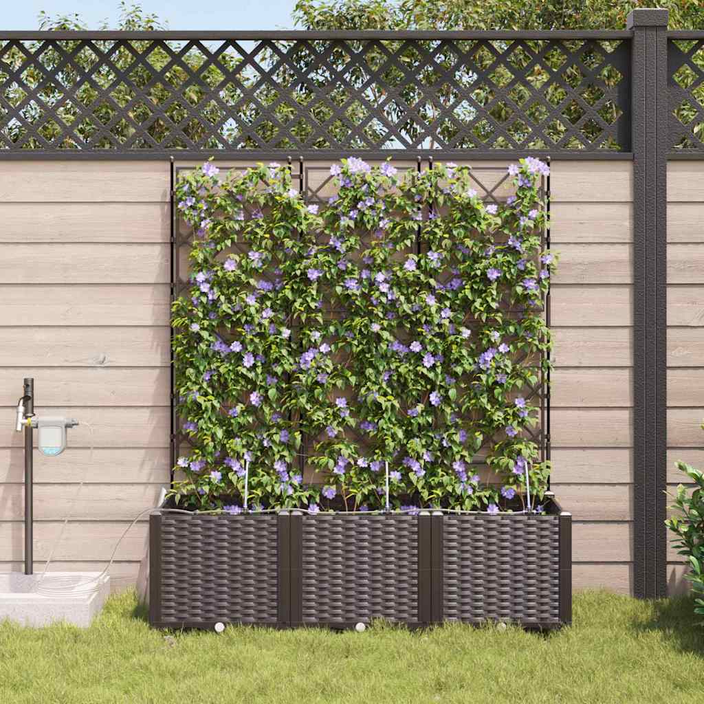 JUNG Vida Garten-Pflanzgefäß 3 pcs Braun Stahl
