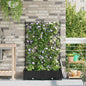 JUNG Vida Garten-Pflanzgefäß 2 pcs Schwarz 80 x 40 x 125,5 cm Stahl