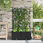 JUNG Vida Garten-Pflanzgefäß 2 pcs Schwarz 80 x 40 x 143 cm Stahl