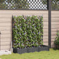 JUNG Vida Garten-Pflanzgefäß 3 pcs Schwarz 120 x 40 x 125,5 cm Stahl
