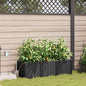 JUNG Vida Garten-Pflanzgefäß 3 pcs Schwarz Stahl
