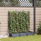 JUNG Vida Garten-Pflanzgefäß 3 pcs Grau 120 x 40 x 125,5 cm Stahl