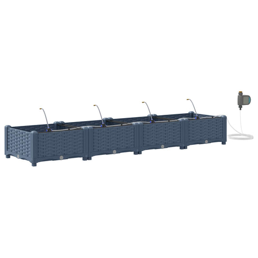 JUNG Vida Garten-Pflanzgefäß 4 pcs Grau 120 x 120 x 142 cm Stahl