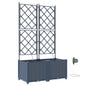 JUNG Vida Garten-Pflanzgefäß 2 pcs Grau 120 x 120 x 142 cm Stahl