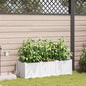 JUNG Vida Garten-Pflanzgefäß 3 pcs Weiß Stahl