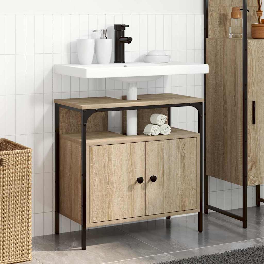 JUNG Vida Badezimmerschrank mit Tür Beige 60 x 30 x 60 cm Holzwerkstoff
