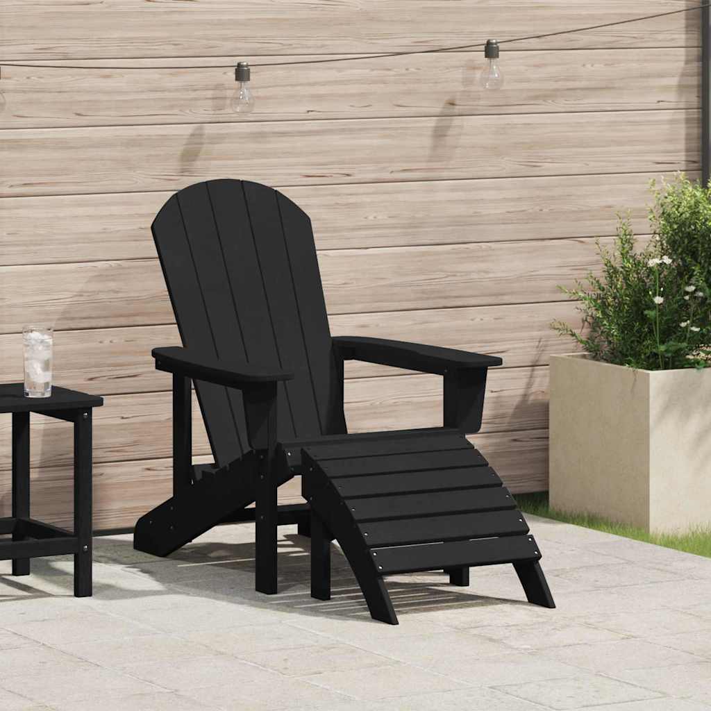 JUNG Vida Adirondack-Stuhl Schwarz 82 x 74 x 92 cm HDPE