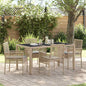 JUNG Vida Garten Essgruppe 5 pcs Beige Poly-Rattan