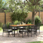 JUNG Vida Garten Essgruppe 7 pcs Schwarz Poly-Rattan