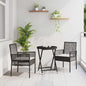 JUNG Vida Garten Bistro Set 3 pcs Schwarz Poly-Rattan