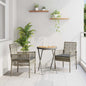 JUNG Vida Garten Bistro Set 3 pcs Grau Poly-Rattan