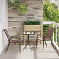 JUNG Vida Garten Bistro Set 3 pcs Braun Stahl