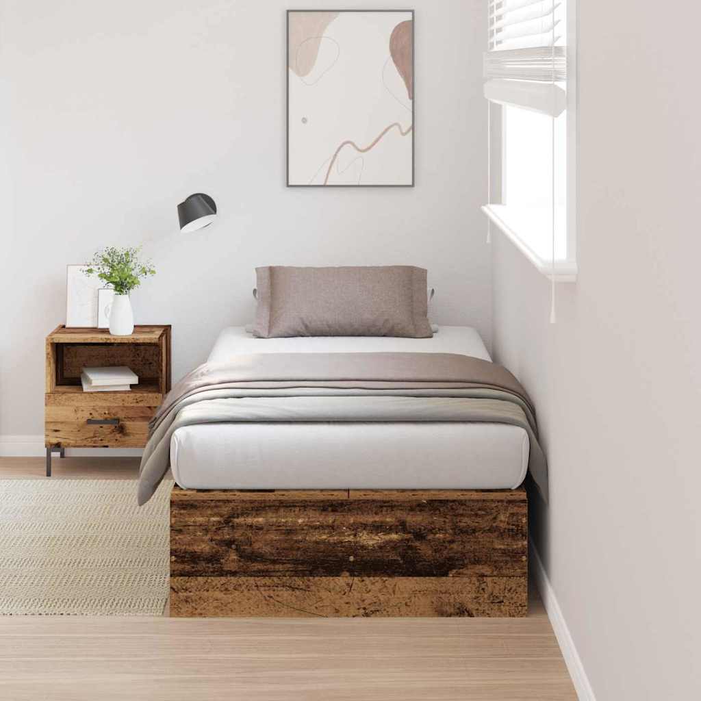JUNG Vida Aufbewahrungsbettgestell Altholz 70 x 190 cm Holzwerkstoff