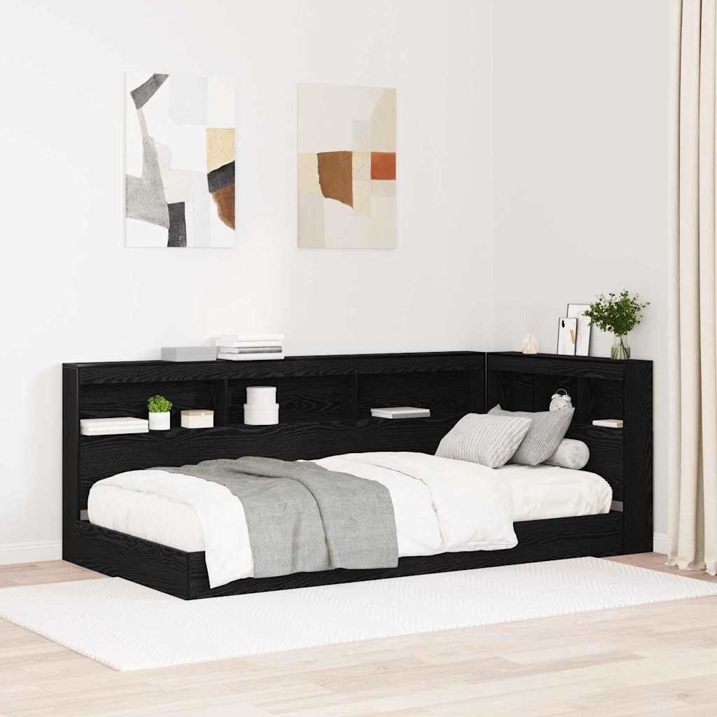 JUNG Vida Aufbewahrungskopfteil Schwarz Eichen-Optik 90 cm Holzwerkstoff