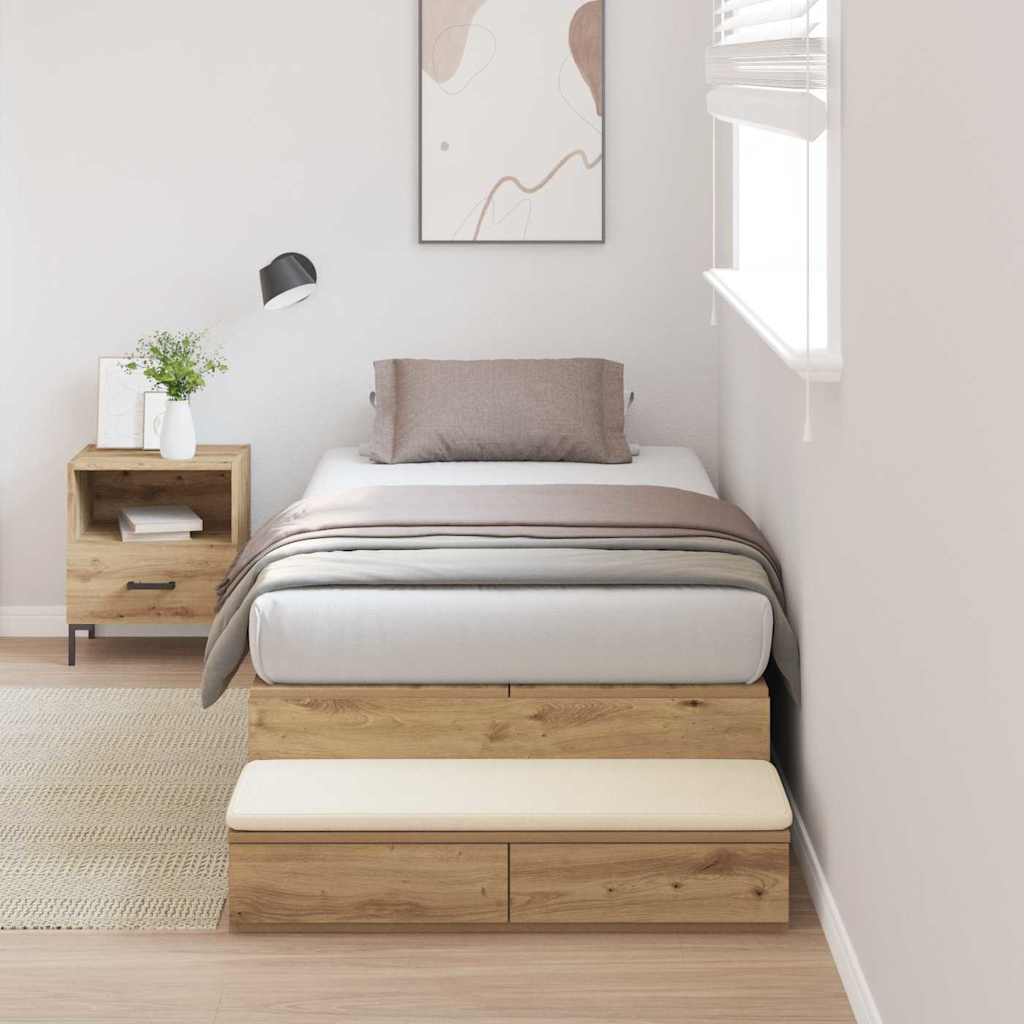 JUNG Vida Aufbewahrungsbettgestell Artisan-Eiche 100 cm Holzwerkstoff
