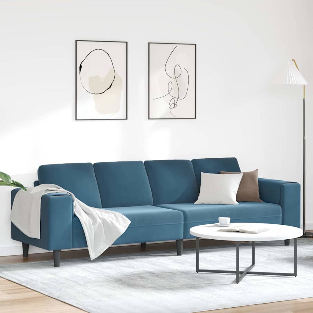 JUNG Vida Wohnzimmer Couch Blau 250 x 77 x 76 cm