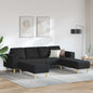JUNG Vida Wohnzimmer Couch 3 pcs Schwarz Polyester