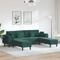 JUNG Vida Sofa mit Kissen 3 pcs Dunkelgrün Samt