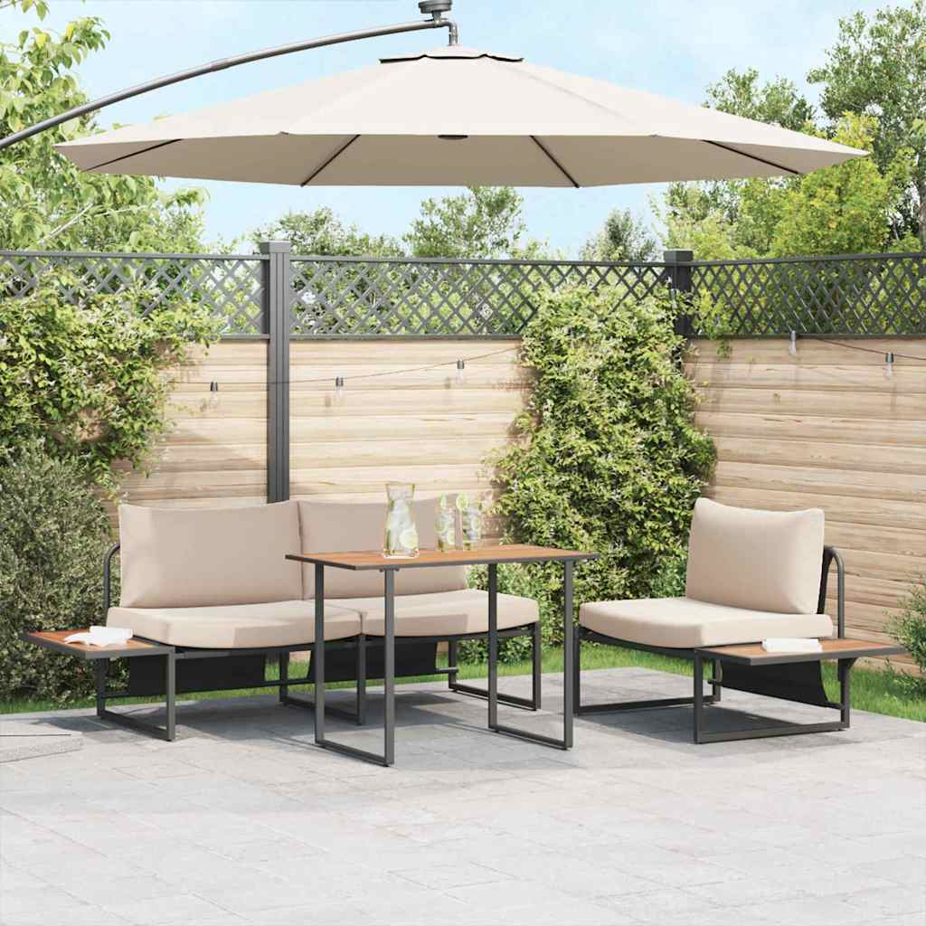 JUNG Vida Garten Essgruppe 3 pcs Taupe Stahl