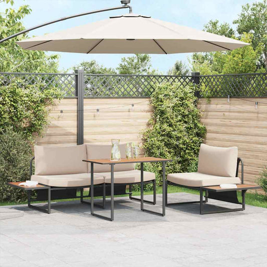 JUNG Vida Garten Essgruppe 3 pcs Taupe Stahl