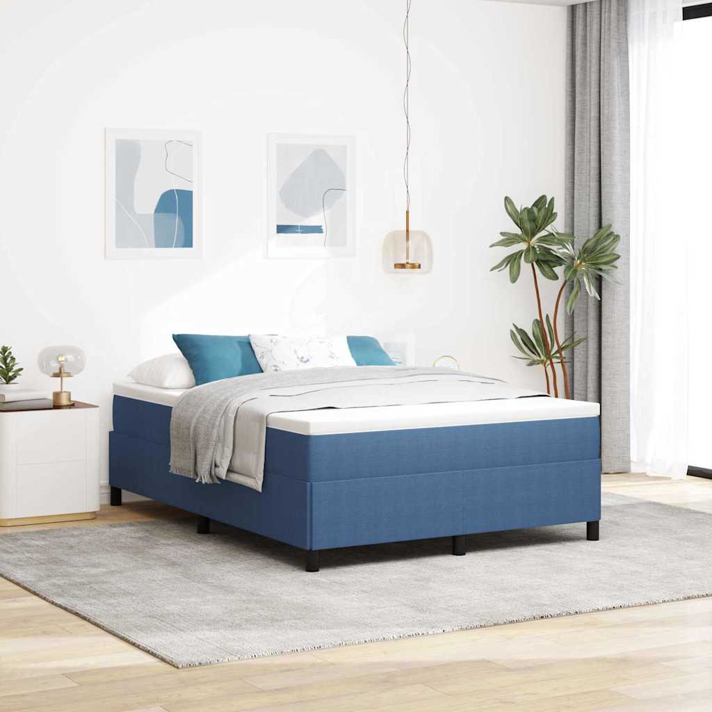 JUNG Vida Boxspringbett Blau 160 x 200 cm Samt