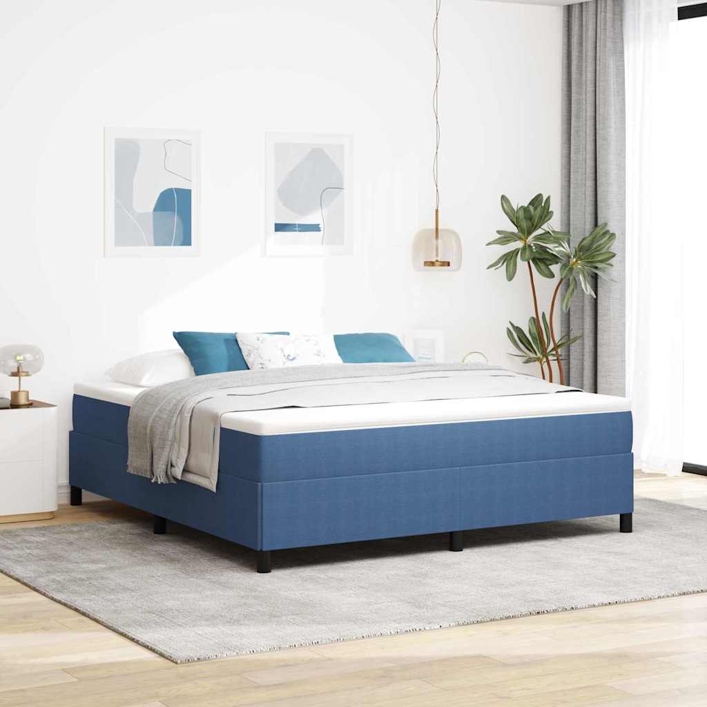 JUNG Vida Boxspringbett Blau 180 x 200 cm Samt