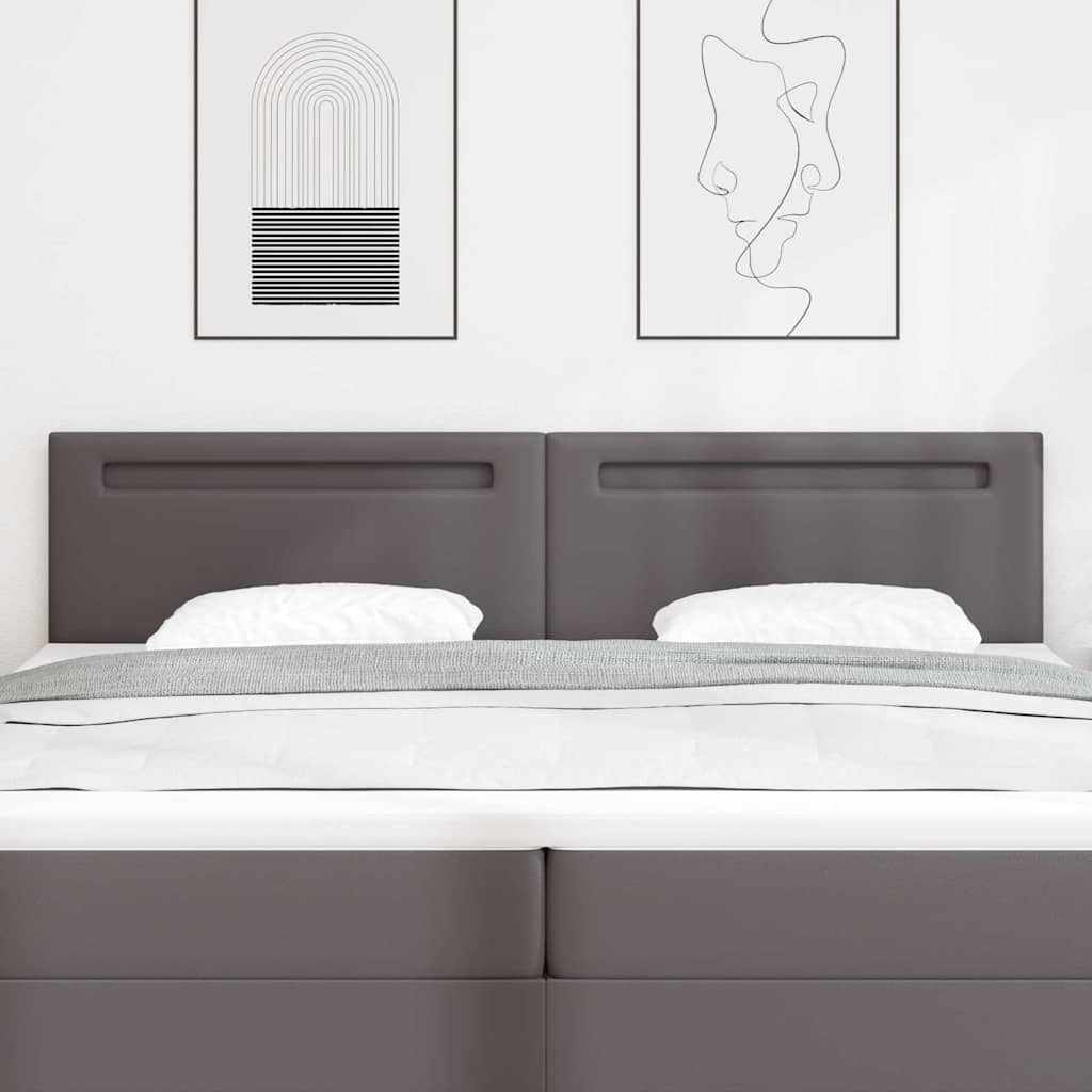 JUNG Vida LED Kopfteil Grau 200 cm Kunstleder