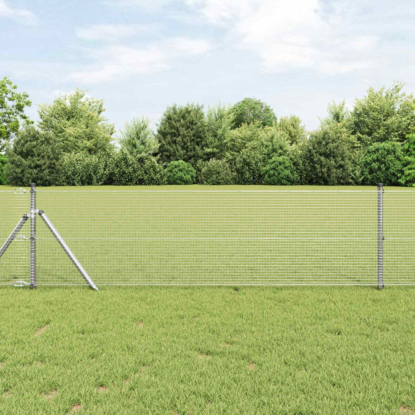 JUNG Vida Geschweißter Drahtzaun Silber 0,4 x 25 m
