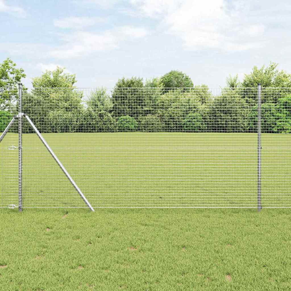 JUNG Vida Geschweißter Drahtzaun Silber 1,2 x 50 m