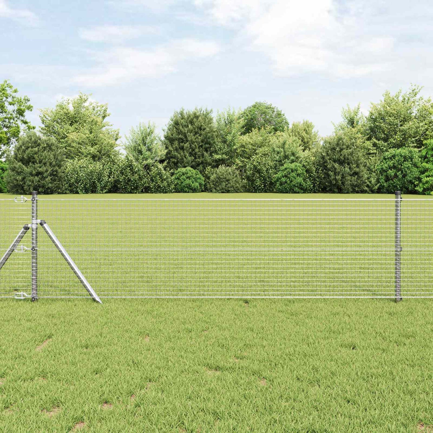 JUNG Vida Geschweißter Drahtzaun Silber 0,6 x 100 m
