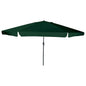 JUNG Vida Garten-Sonnenschirm Grün 395 x 395 x 245 cm Polyester und Stahl