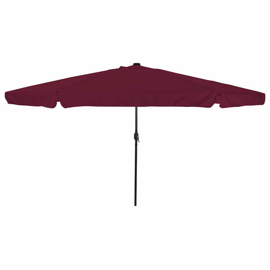 JUNG Vida Garten-Sonnenschirm Bordeauxrot 395 x 395 x 245 cm Polyester