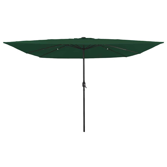 JUNG Vida Garten-Sonnenschirm Grün 295 x 295 x 245 cm Polyester und Stahl