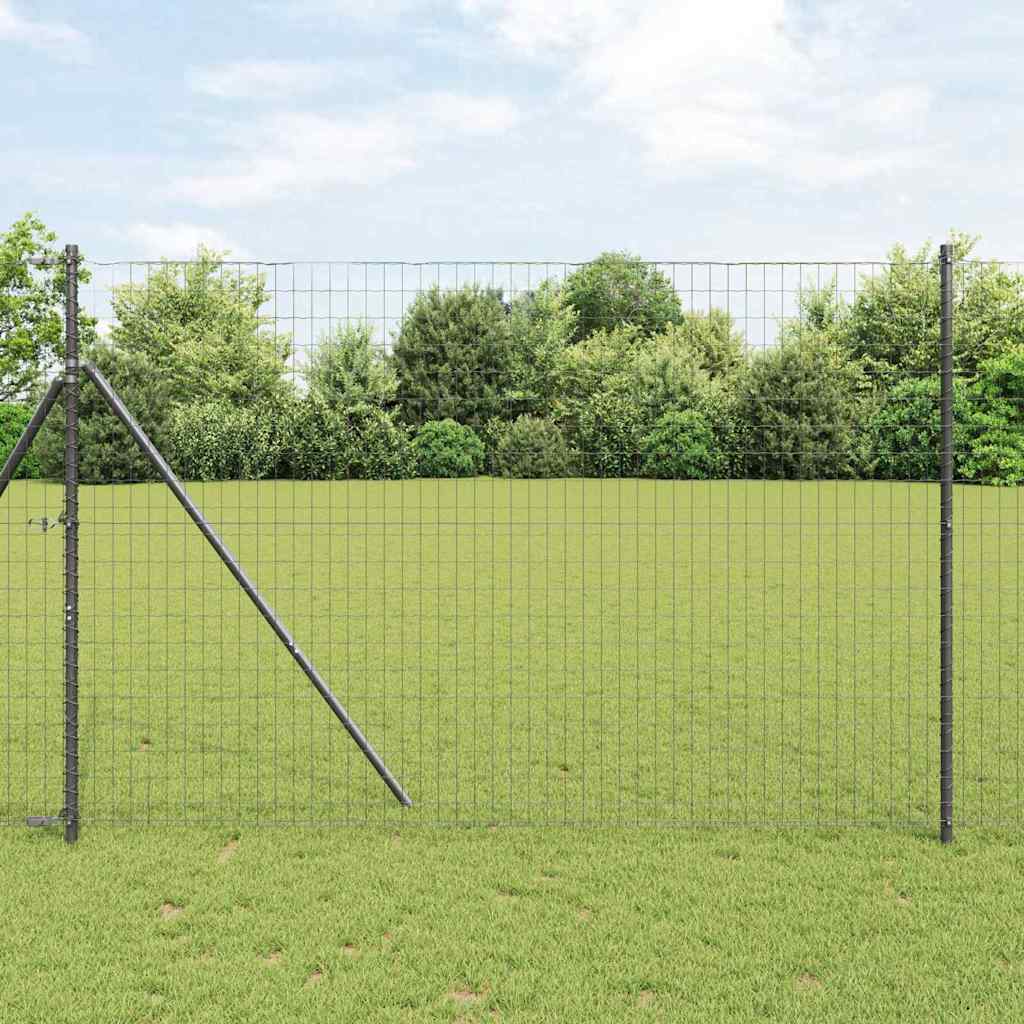JUNG Vida Eurozaun Grau 1,5 x 10 m PVC-beschichtetes Eisen